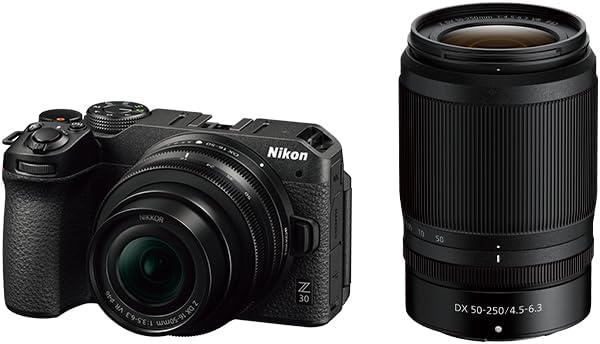 Nikon Z 30 Mirrorless Camera Double Zoom Kit Z Mount APS-C Video Vlog Image Stabilization Black