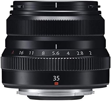 FUJIFILM X Interchangeable Lens Fujinon Prime Standard Compact 35mm F2 Dust- and Weather-Resistant, Low-Temperature-Resistant, Aperture Ring, Black F XF35MMF2 R WR B