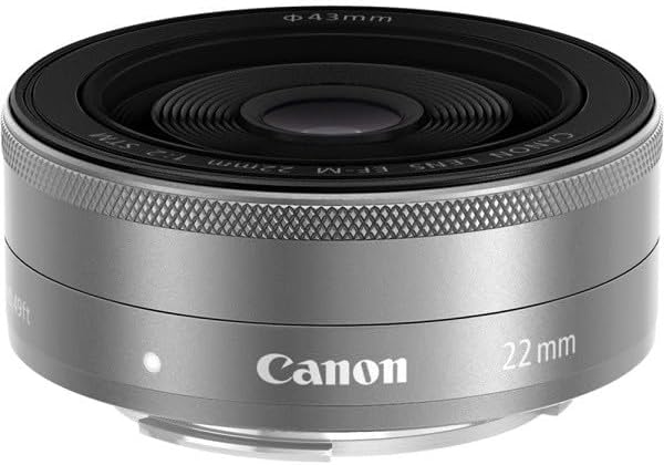 Canon EF-M 22mm f/2 STM Wide-Angle Lens for EOS M Mirrorless Cameras (Silver)