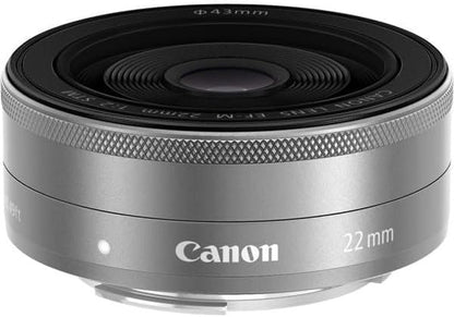Canon EF-M 22mm f/2 STM Wide-Angle Lens for EOS M Mirrorless Cameras (Silver)