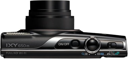 Canon Compact Digital Camera IXY 650m Black, 12x Optical Zoom, Wi-Fi Compatible IXY650mBK