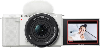 SONY Mirrorless Interchangeable Lens Camera ZV-E10 Power Zoom Lens Kit (Bundled lens: SELP16502) White ZV-E10K WQ Interchangeable Lens APS-C E10K White