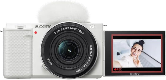SONY Mirrorless Interchangeable Lens Camera ZV-E10 Power Zoom Lens Kit (Bundled lens: SELP16502) White ZV-E10K WQ Interchangeable Lens APS-C E10K White