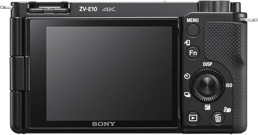 SONY Vlog Camera Interchangeable Lens VLOGCAM APS-C Mirrorless Camera ZV-E10 Body (Lens Not Included) with Windscreen, Black ZV-E10 B