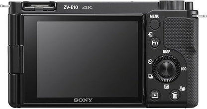SONY Mirrorless Interchangeable-Lens Camera ZV-E10 Power Zoom Lens Kit (Included Lens: SELP16502) Black ZV-E10K BQ Interchangeable Lens APS-C E10K Black