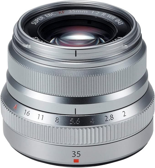 FUJIFILM X Interchangeable Lens Fujinon Prime Standard Compact 35mm F2 Dust- and Weather-Resistant Low-Temperature Operation Aperture Ring Silver F XF35MMF2 R WR S