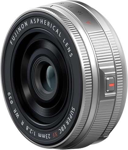 Fujifilm X Interchangeable Lens Fujinon Prime Semi-wide-angle Compact 23mm F2.8 Dust- and Weather-resistant and Low-temperature Resistant Aperture Ring Silver F XF23MMF2.8 R WR S
