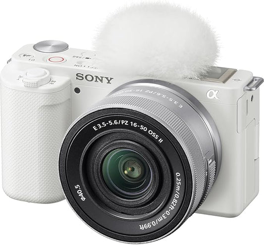 SONY Mirrorless Interchangeable Lens Camera ZV-E10 Power Zoom Lens Kit (Bundled lens: SELP16502) White ZV-E10K WQ Interchangeable Lens APS-C E10K White
