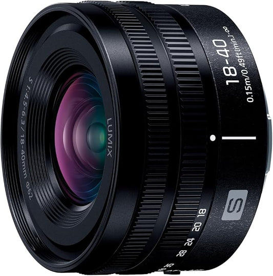 Panasonic Standard Zoom Lens S-R1840 for Full-Frame Mirrorless L-Mount System LUMIX S 18-40mm F4.5-6.3 Black