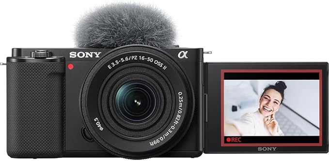 SONY Mirrorless Interchangeable-Lens Camera ZV-E10 Power Zoom Lens Kit (Included Lens: SELP16502) Black ZV-E10K BQ Interchangeable Lens APS-C E10K Black