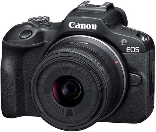 Canon Mirrorless Camera EOS R100 Standard Zoom Lens Kit (RF-S18-45) Black/APS-C/Approx. 356g EOSR100-1845ISSTMLK