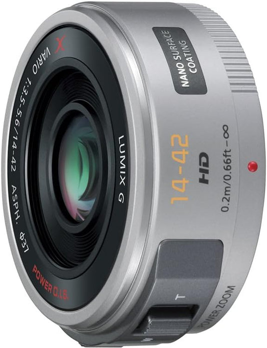 Panasonic Standard Zoom Lens for Micro Four Thirds LUMIX G X VARIO PZ 14-42mm/F3.5-5.6 ASPH./POWER O.I.S. Silver H-PS14042-S