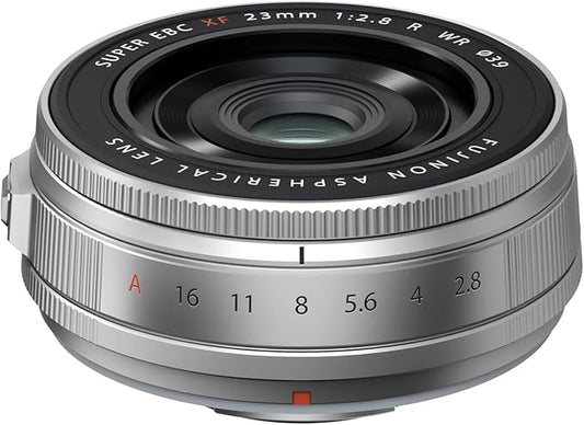 Fujifilm X Interchangeable Lens Fujinon Prime Semi-wide-angle Compact 23mm F2.8 Dust- and Weather-resistant and Low-temperature Resistant Aperture Ring Silver F XF23MMF2.8 R WR S