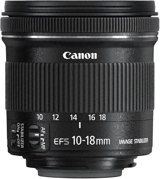 Canon EF-S 10-18mm f/4.5-5.6 IS STM Ultra-Wide Zoom Lens for APS-C (EF-S10-18ISSTM)