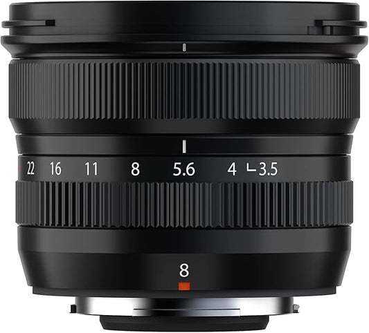 FUJIFILM X Interchangeable Lens Fujinon Prime Ultra-wide Angle Compact 8mm F3.5 Dust and Weather Resistant, Low-Temperature Resistant Aperture Ring Black F XF8MMF3.5 R WR