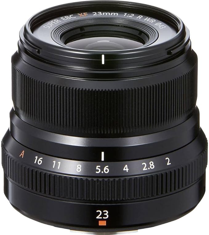 FUJIFILM X Interchangeable Lens Fujinon Prime Semi Wide Angle Compact 23mm F2 Dust and Weather-Resistant, Low-Temperature Resistant Aperture Ring Black F XF23MMF2 R WR B