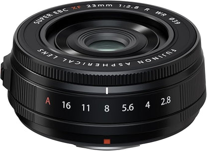 Fujifilm X interchangeable lens Fujinon prime semi-wide-angle compact 23mm F2.8 dustproof, splashproof, low-temperature resistant aperture ring black F XF23MMF2.8 R WR B