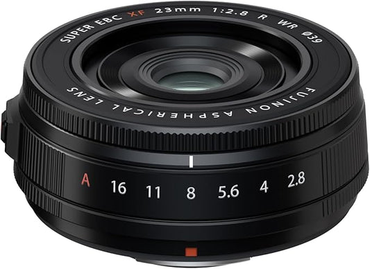 Fujifilm X interchangeable lens Fujinon prime semi-wide-angle compact 23mm F2.8 dustproof, splashproof, low-temperature resistant aperture ring black F XF23MMF2.8 R WR B
