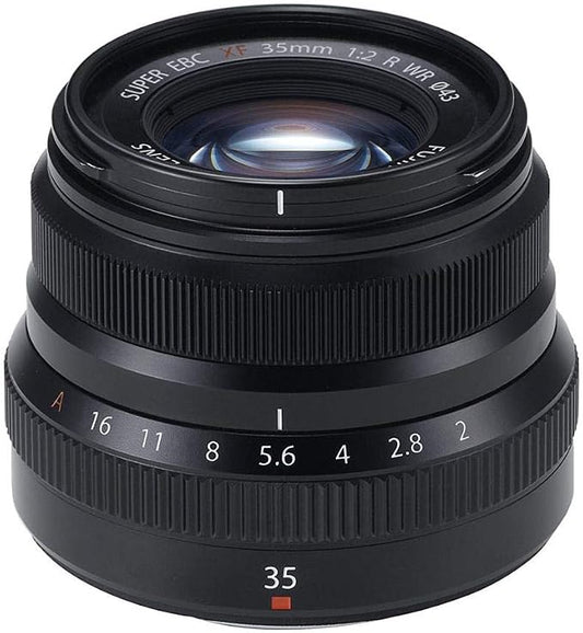 FUJIFILM X Interchangeable Lens Fujinon Prime Standard Compact 35mm F2 Dust- and Weather-Resistant, Low-Temperature-Resistant, Aperture Ring, Black F XF35MMF2 R WR B