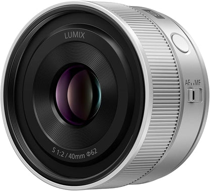 Panasonic S Series Interchangeable Lens LUMIX 40mm F2.0 Silver S-S40-S
