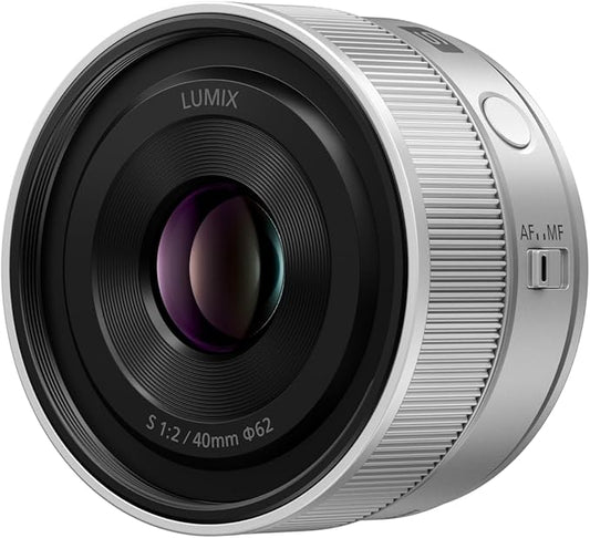 Panasonic S Series Interchangeable Lens LUMIX 40mm F2.0 Silver S-S40-S