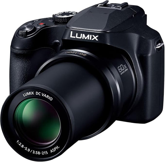 Panasonic LUMIX Digital Camera, 60x Optical Zoom, DC-FZ85D-K, Black