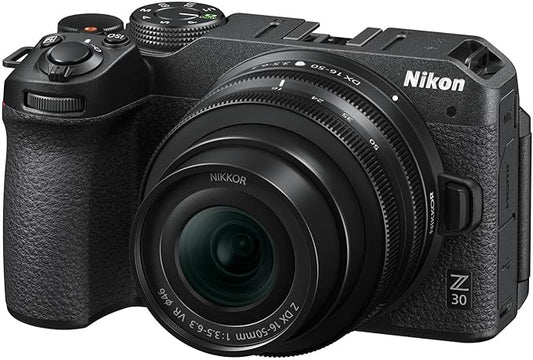 Nikon Z 30 Mirrorless Camera 16-50 VR Lens Kit Z Mount APS-C Video Vlog Image Stabilization Black