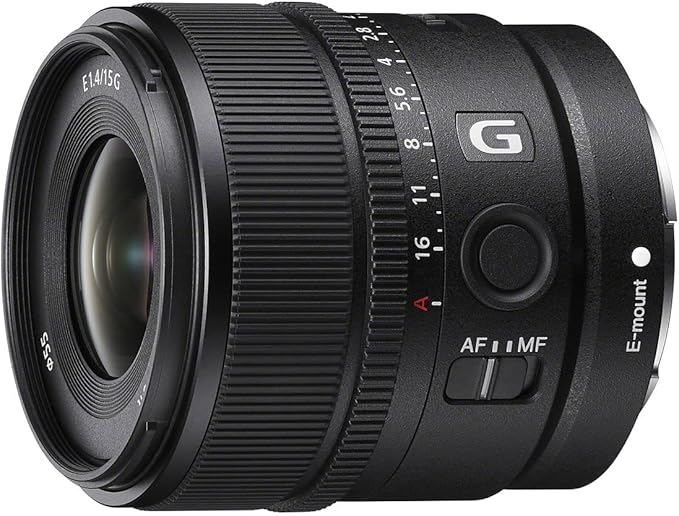Sony E 15mm F1.4 G Wide-Angle Prime Lens for APS-C E-mount Alpha Digital Cameras, Genuine Lens SEL15F14G