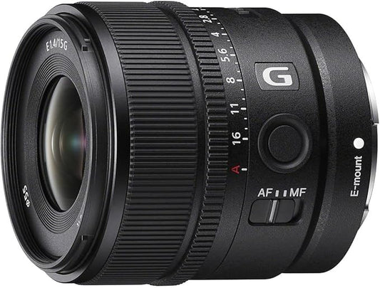Sony E 15mm F1.4 G Wide-Angle Prime Lens for APS-C E-mount Alpha Digital Cameras, Genuine Lens SEL15F14G