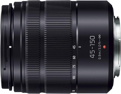 Panasonic Telephoto Zoom Lens for Micro Four Thirds LUMIX G VARIO 45-150mm/F4.0-5.6 ASPH. /MEGA O.I.S. Black H-FS45150-KA