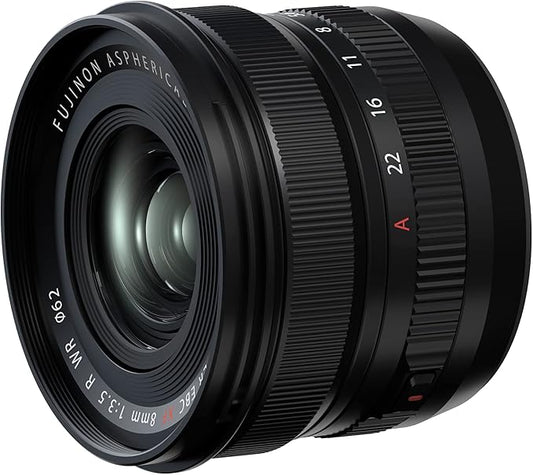 FUJIFILM X Interchangeable Lens Fujinon Prime Ultra-wide Angle Compact 8mm F3.5 Dust and Weather Resistant, Low-Temperature Resistant Aperture Ring Black F XF8MMF3.5 R WR