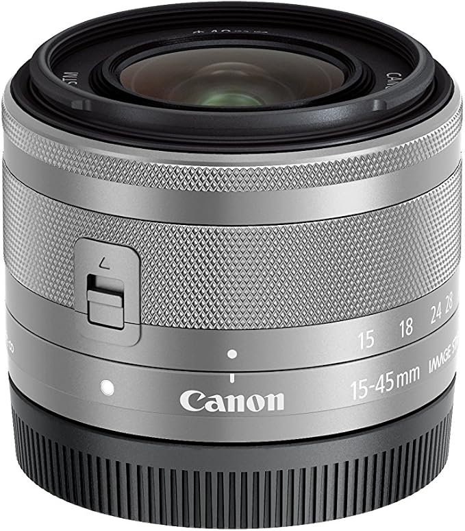 Canon Standard Zoom Lens EF-M15-45mm F3.5-6.3 IS STM (Silver) Mirrorless Camera Compatible EF-M15-45ISSTMSL