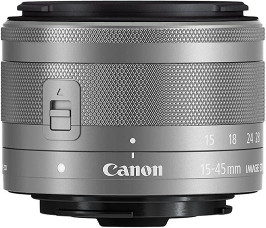 Canon Standard Zoom Lens EF-M15-45mm F3.5-6.3 IS STM (Silver) Mirrorless Camera Compatible EF-M15-45ISSTMSL