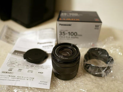 Panasonic Telephoto Zoom Lens LUMIX G VARIO 35-100mm F4.0-5.6 for Micro Four Thirds, H-FS35100-K, Black