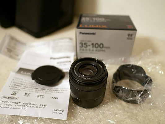 Panasonic Telephoto Zoom Lens LUMIX G VARIO 35-100mm F4.0-5.6 for Micro Four Thirds, H-FS35100-K, Black