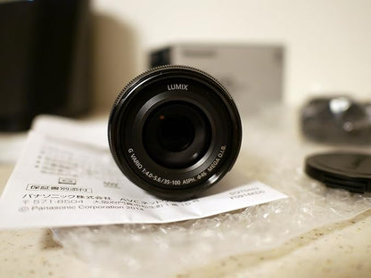 Panasonic Telephoto Zoom Lens LUMIX G VARIO 35-100mm F4.0-5.6 for Micro Four Thirds, H-FS35100-K, Black