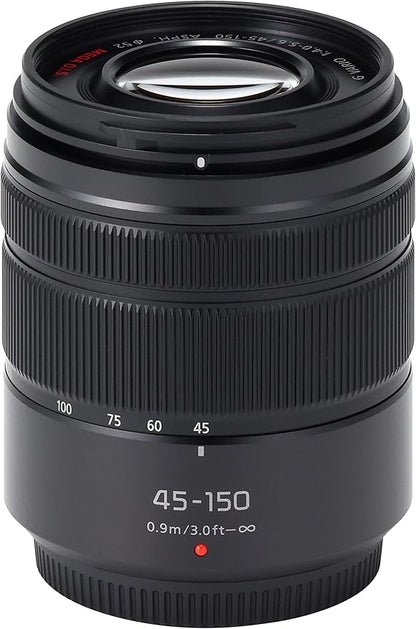 Panasonic Telephoto Zoom Lens for Micro Four Thirds LUMIX G VARIO 45-150mm/F4.0-5.6 ASPH. /MEGA O.I.S. Black H-FS45150-KA