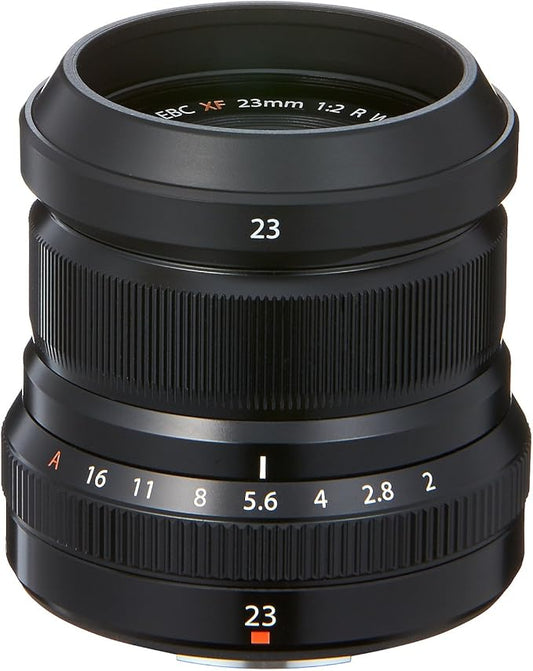 FUJIFILM X Interchangeable Lens Fujinon Prime Semi Wide Angle Compact 23mm F2 Dust and Weather-Resistant, Low-Temperature Resistant Aperture Ring Black F XF23MMF2 R WR B