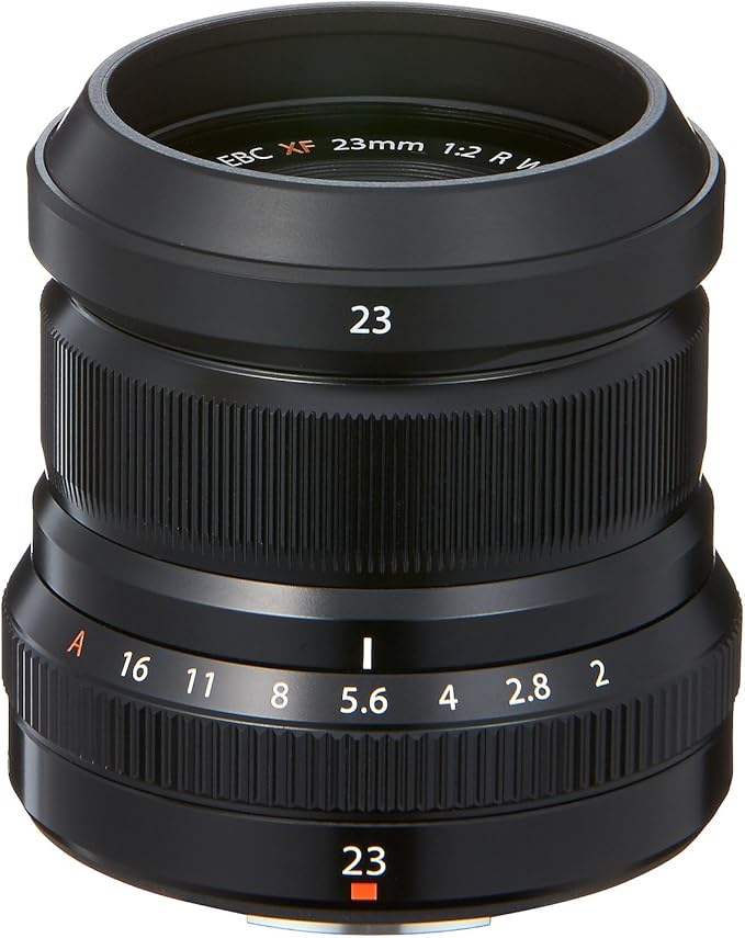 FUJIFILM X Interchangeable Lens Fujinon Prime Semi Wide Angle Compact 23mm F2 Dust and Weather-Resistant, Low-Temperature Resistant Aperture Ring Black F XF23MMF2 R WR B