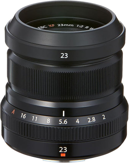 FUJIFILM X Interchangeable Lens Fujinon Prime Semi Wide Angle Compact 23mm F2 Dust and Weather-Resistant, Low-Temperature Resistant Aperture Ring Black F XF23MMF2 R WR B