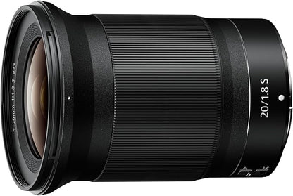 Nikon NIKKOR Z 20mm f/1.8 S Fixed Focal Length Lens for Z-Mount Full-Frame S-Line NZ20 1.8