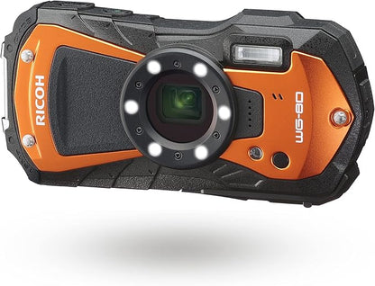 RICOH WG-80 ORANGE Ricoh Genuine Waterproof Digital Camera 14m Waterproof (2 hours continuous) 1.6m Shockproof Dustproof -10℃ Cold Resistant Tough Body for Outdoor Use