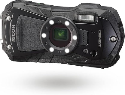 RICOH WG-80 BLACK Ricoh Genuine Waterproof Digital Camera 14m Waterproof (2 hours continuous) 1.6m Shockproof Dustproof -10℃ Cold Resistant Tough Body for Outdoor Use
