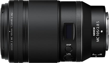 Nikon NIKKOR Z MC 105mm f/2.8 VR S Macro Prime Lens for Z-Mount Full-Frame S-Line NZMC105