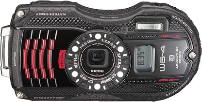 RICOH Waterproof Digital Camera RICOH WG-4GPS Black, Waterproof to 14m, Shockproof to 2.0m, Cold-resistant to -10 degrees C, RICOH WG-4GPSBK