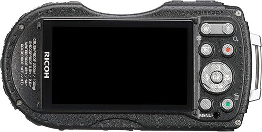 RICOH Waterproof Digital Camera RICOH WG-4GPS Black, Waterproof to 14m, Shockproof to 2.0m, Cold-resistant to -10 degrees C, RICOH WG-4GPSBK 08543