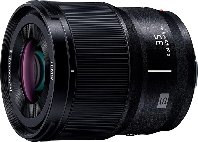 Panasonic LUMIX S Series Camera Lens, 35mm F1.8 L-Mount Interchangeable Lens for Mirrorless Full-Frame Digital Cameras, S-S35, Black