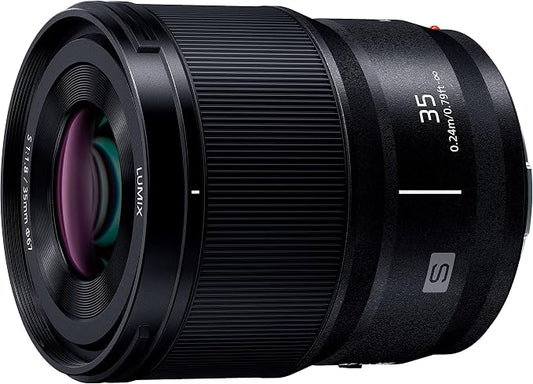 Panasonic LUMIX S Series Camera Lens, 35mm F1.8 L-Mount Interchangeable Lens for Mirrorless Full-Frame Digital Cameras, S-S35, Black